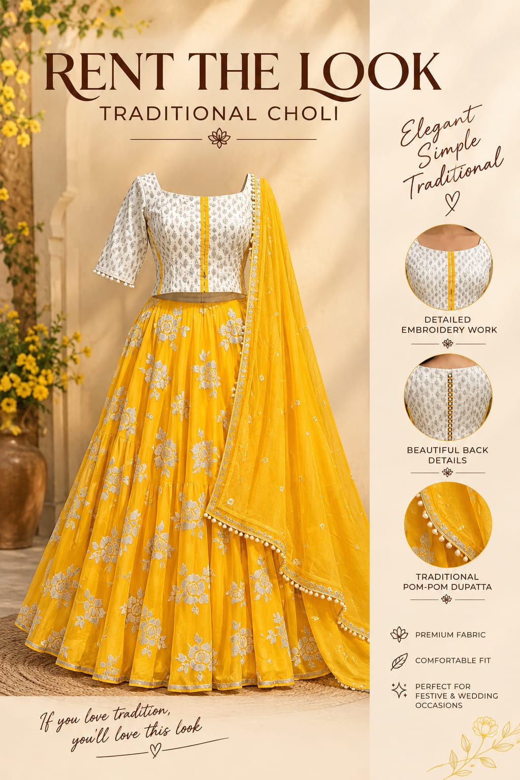 Sample 14, traditional Gujarati Chaniya Choli from Rent The Look
